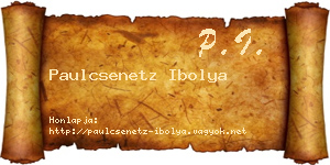Paulcsenetz Ibolya névjegykártya